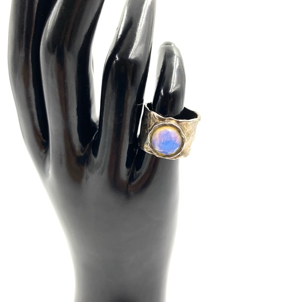 Moon Stone Sterling Silver Ring Size 6.75